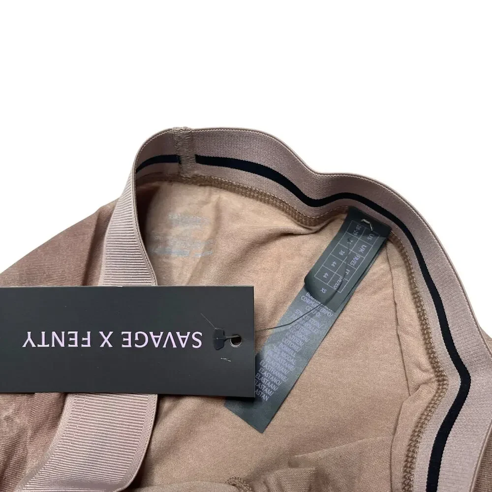 Savage X Fenty Savage X Cotton Boxer Briefs Blanc Brown Diffused Camo Print XS